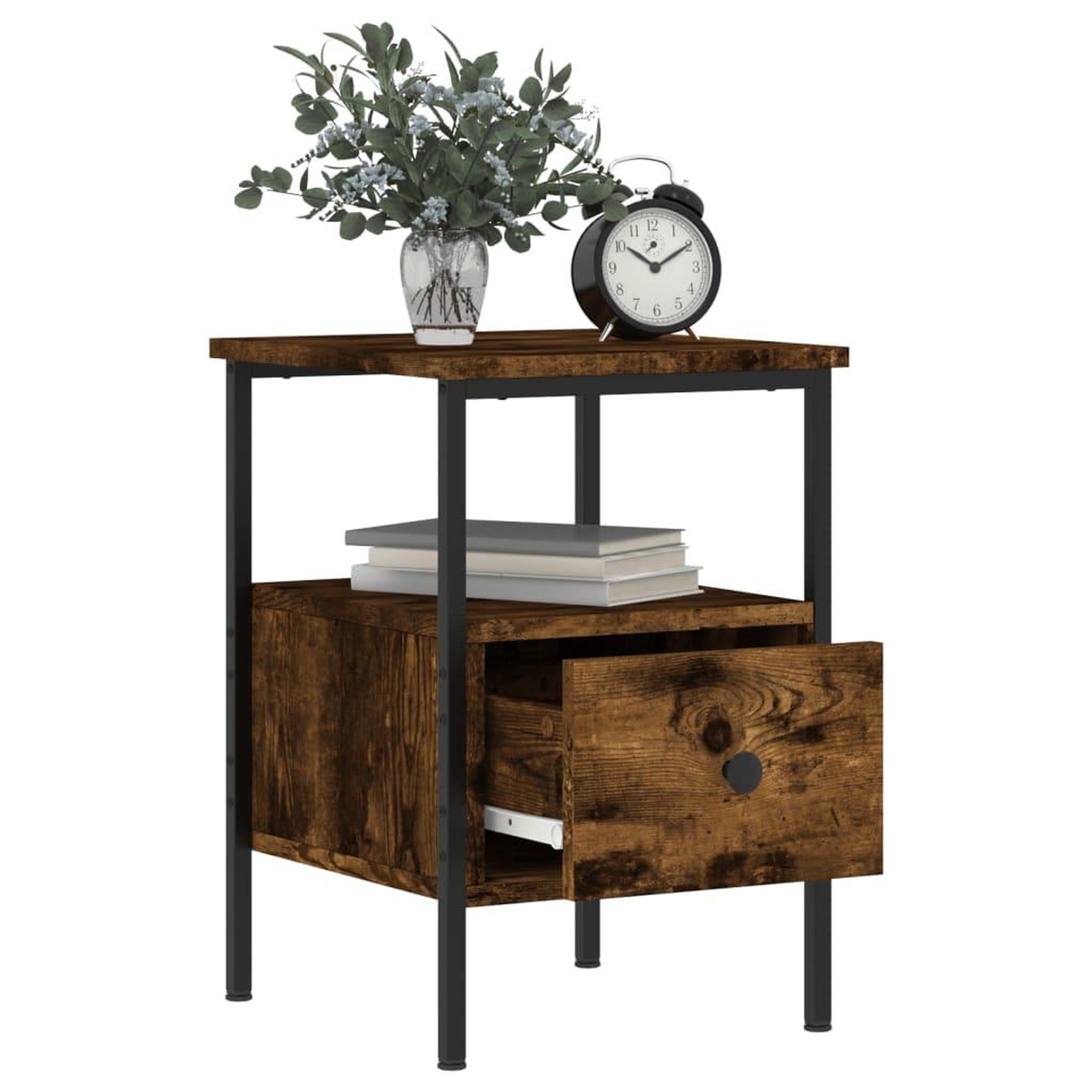 Voir la diapositive 5 : VIDAXL Tables de chevet 2 pcs chene fume 34x36x50 cm bois ingenierie