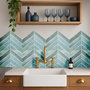 Voir la diapositive 4 : The Home Deco Factory 4 crédences adhésives motifs chevrons effet Zellige