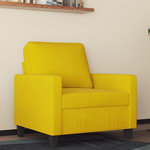 VIDAXL Fauteuil Jaune 60 cm Velours