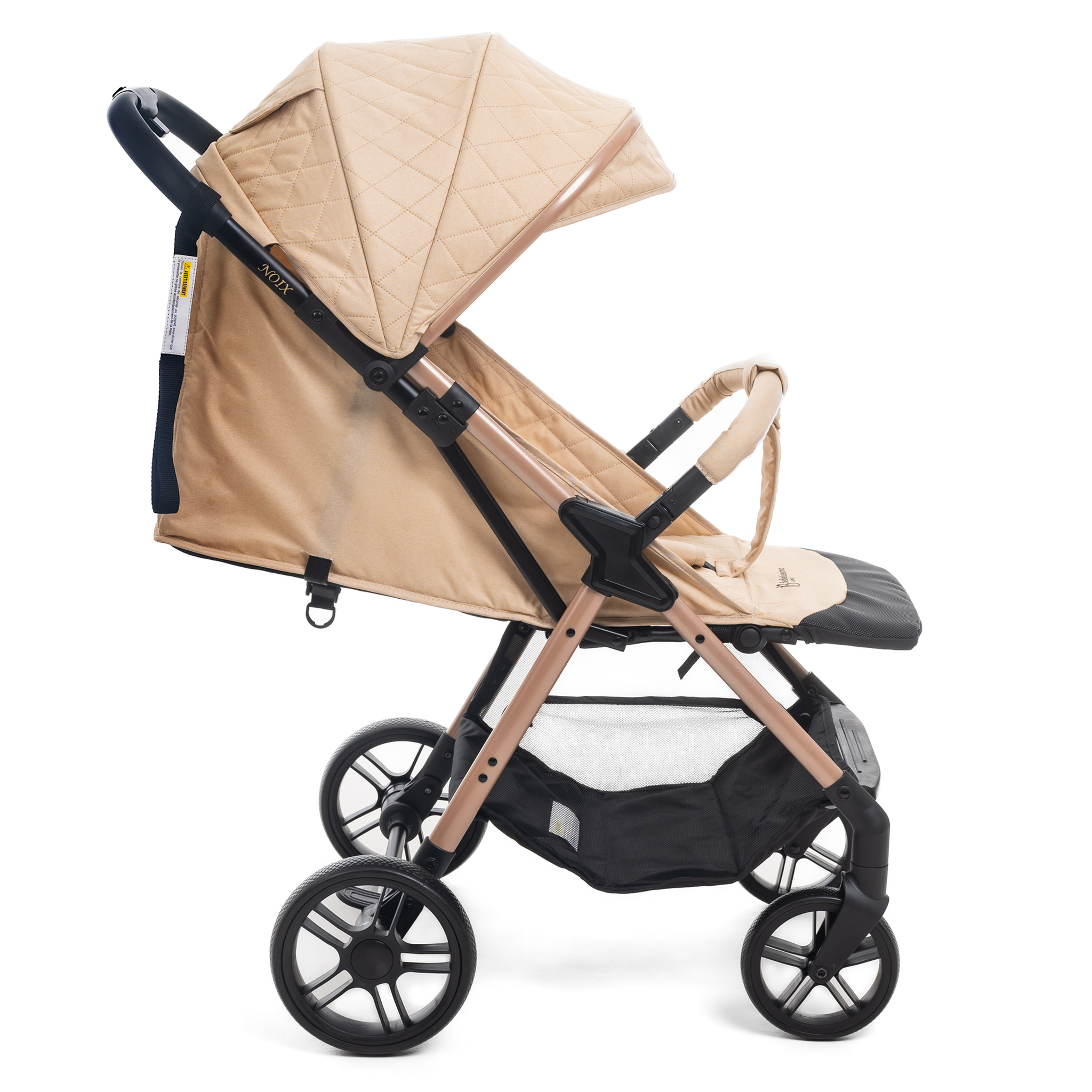 Voir la diapositive 3 : BEBELISSIMO Poussette Bébé Canne Ultra Compacte – Légère – Pliage à Une Main – Noix - beige