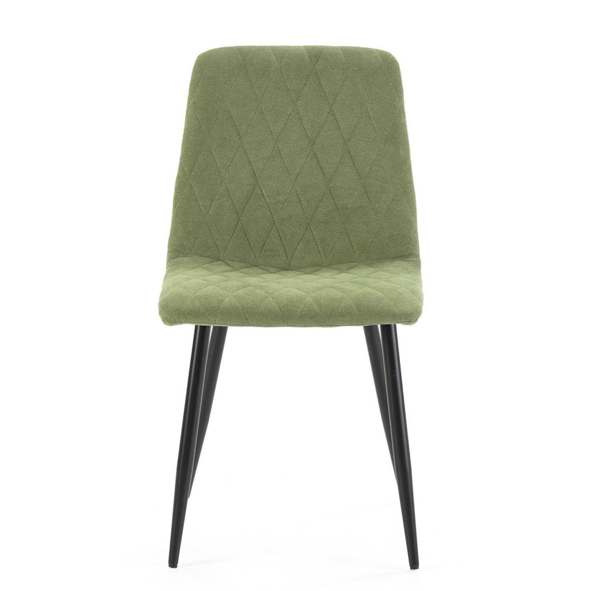 VS VENTA-STOCK Pack 4 chaises Abril recouvertes de tissu vert
