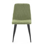 Voir la diapositive 2 : VS VENTA-STOCK Pack 4 chaises Abril recouvertes de tissu vert