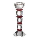 Paris Prix Chandelier Design en Cristal  Annie  18cm Transparent & Rouge