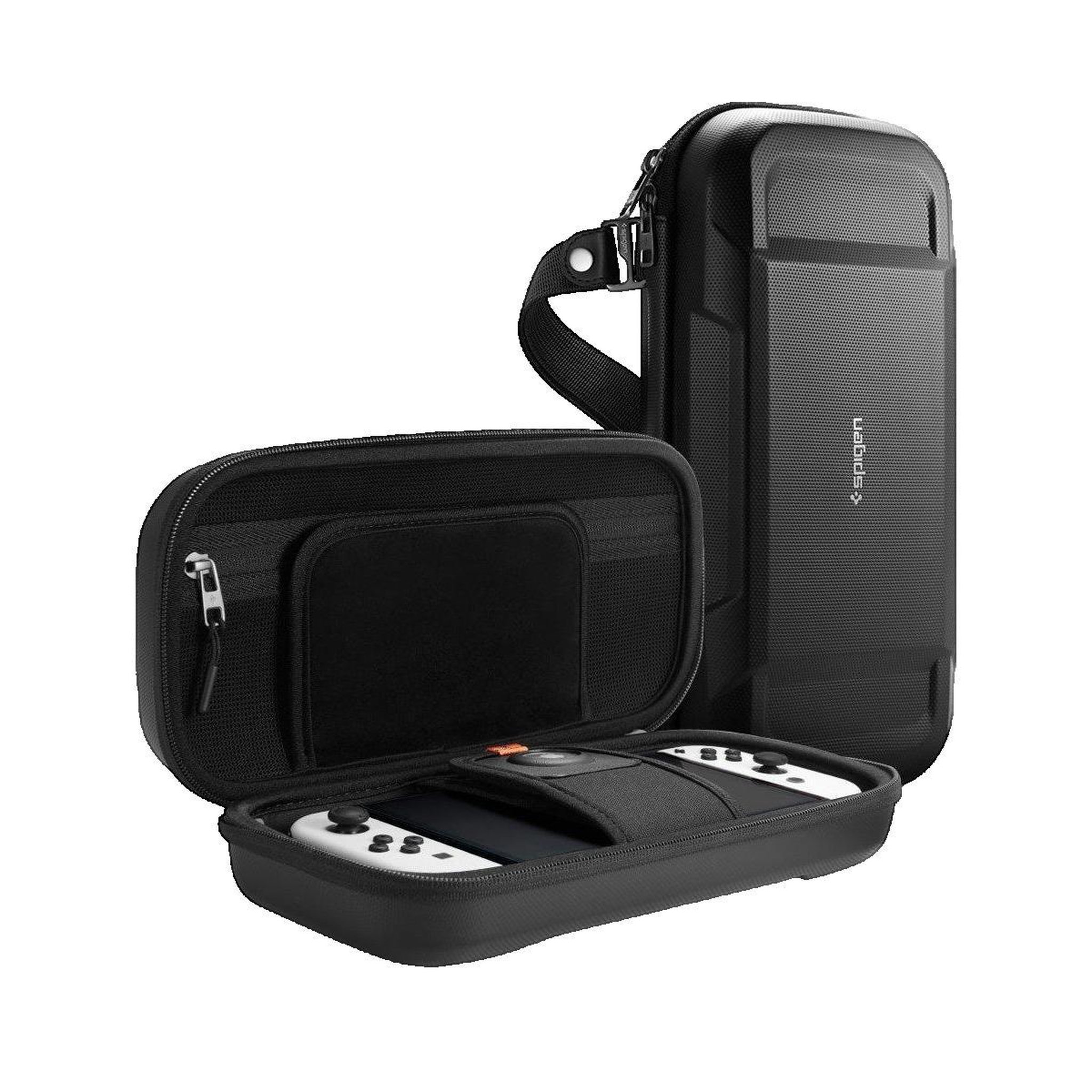 Voir la diapositive 2 : SPIGEN Étui Spigen Rugged Armor Pro Noir pour Nintendo Switch