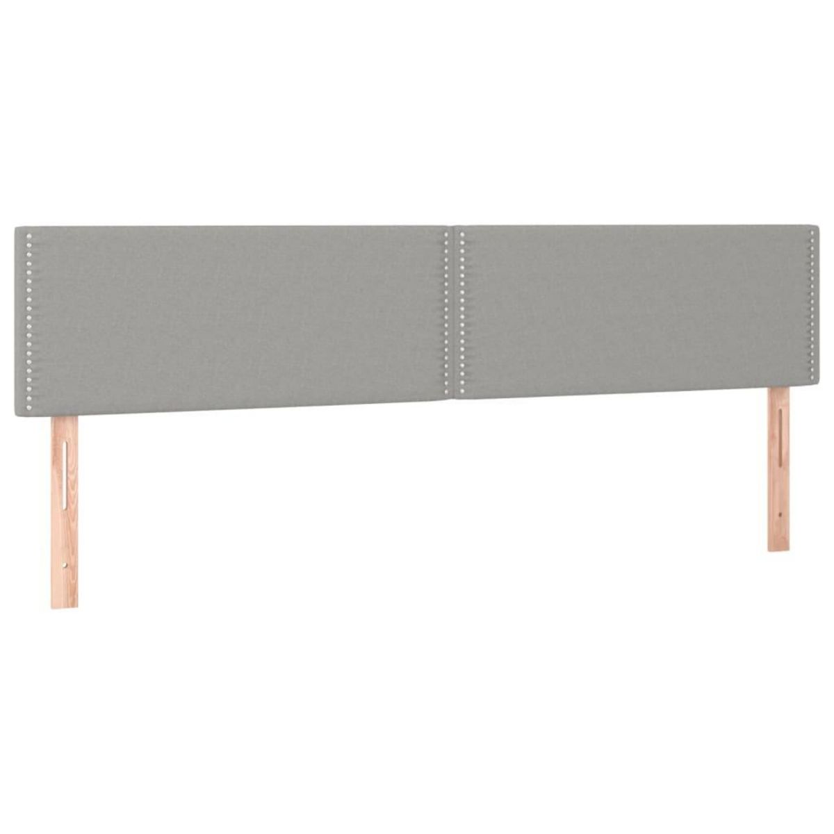 VIDAXL Tete de lit a LED Gris clair 180x5x78/88 cm Tissu