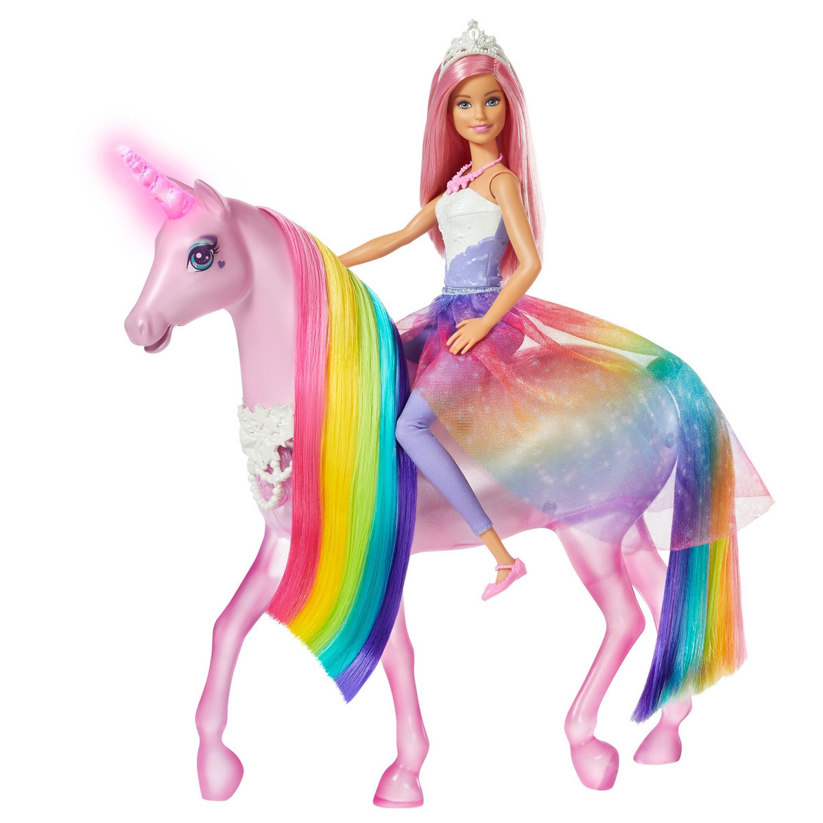 BARBIE Barbie et sa licorne lumières magiques - Barbie