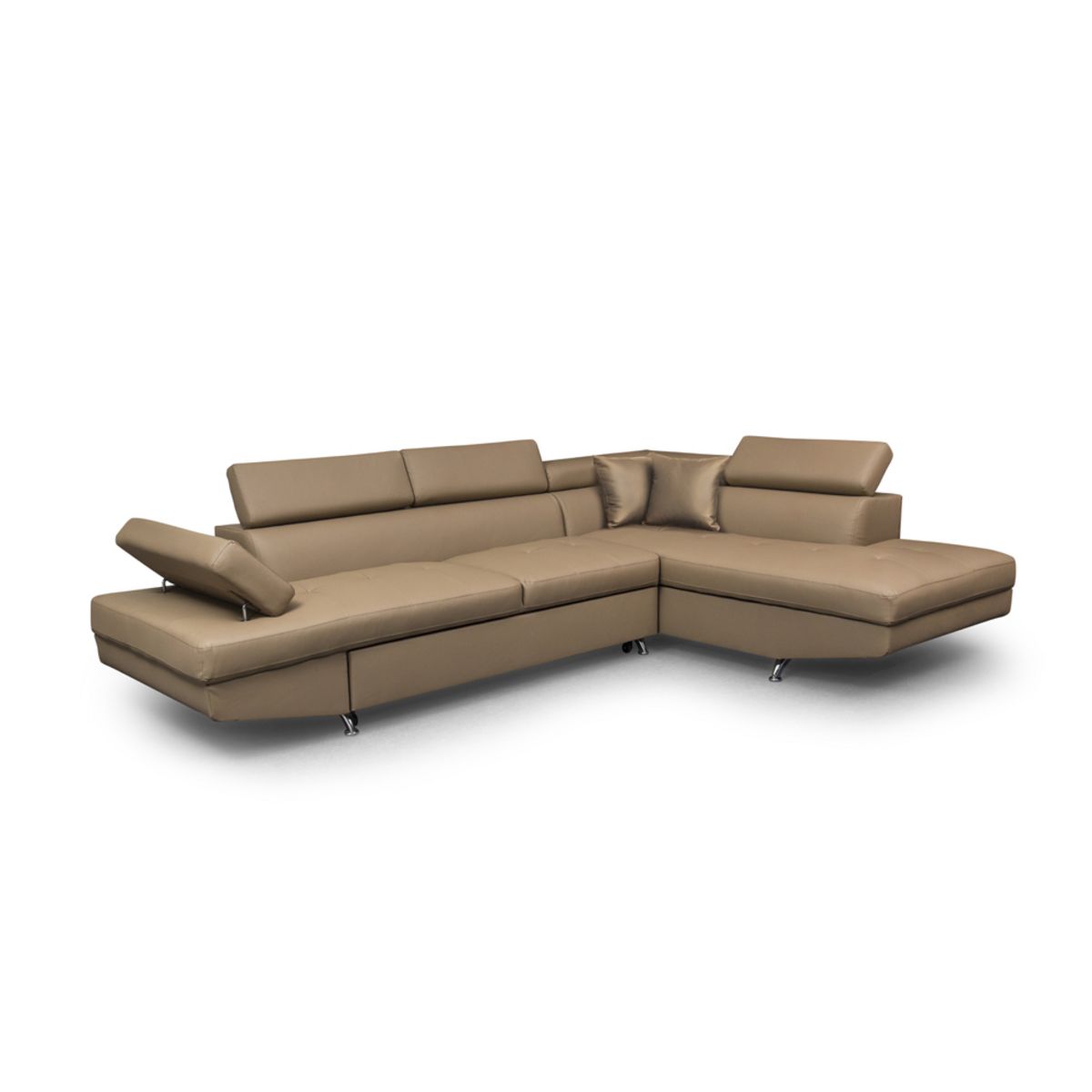 Canapé d'angle droit convertible simili CHICAGO