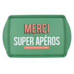 Paris Prix Plateau de Service Imprimé  Merci  37cm Vert