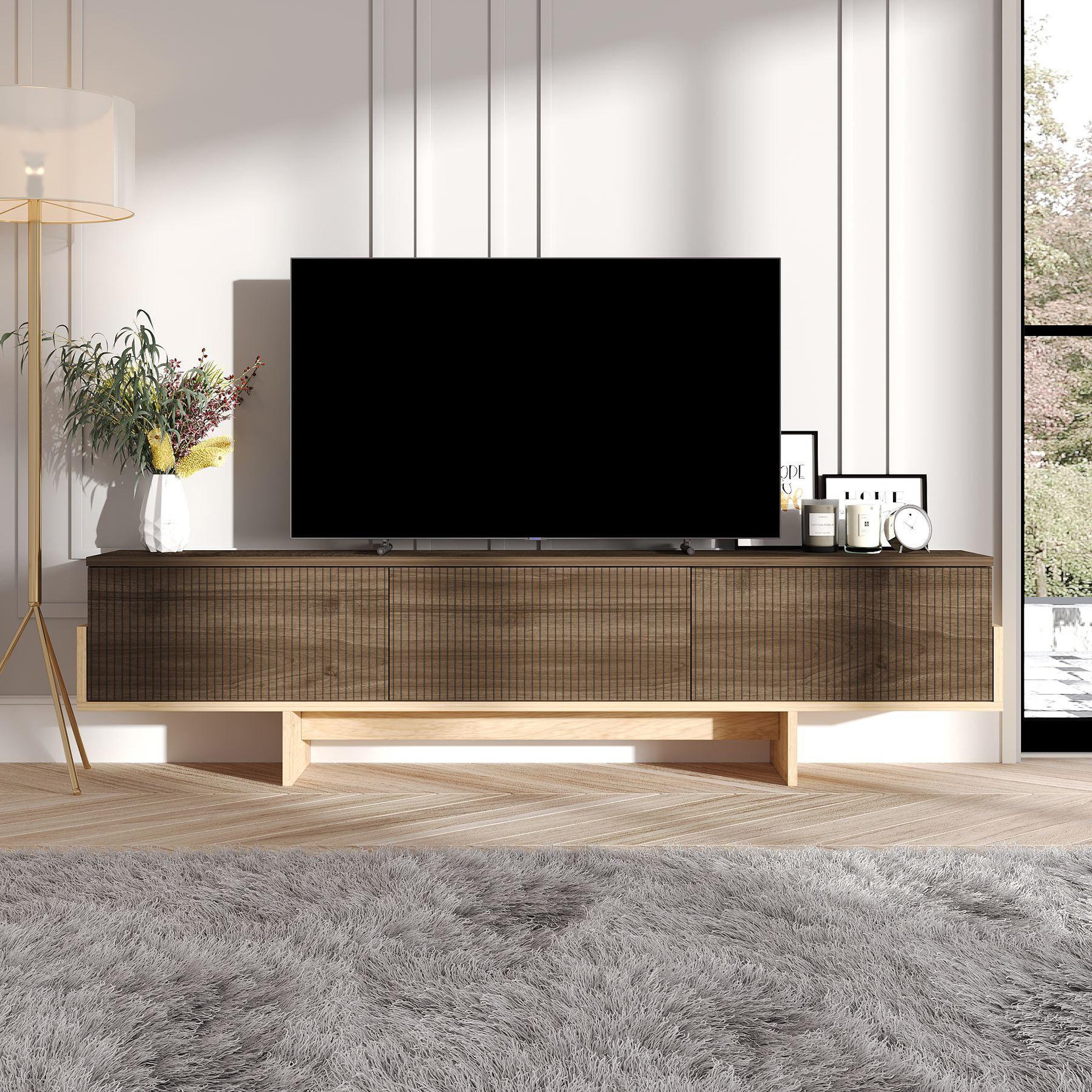 Voir la diapositive 2 : Habitat et Jardin Meuble tv en bois  hege  - 180 x 30 x 44 cm - marron