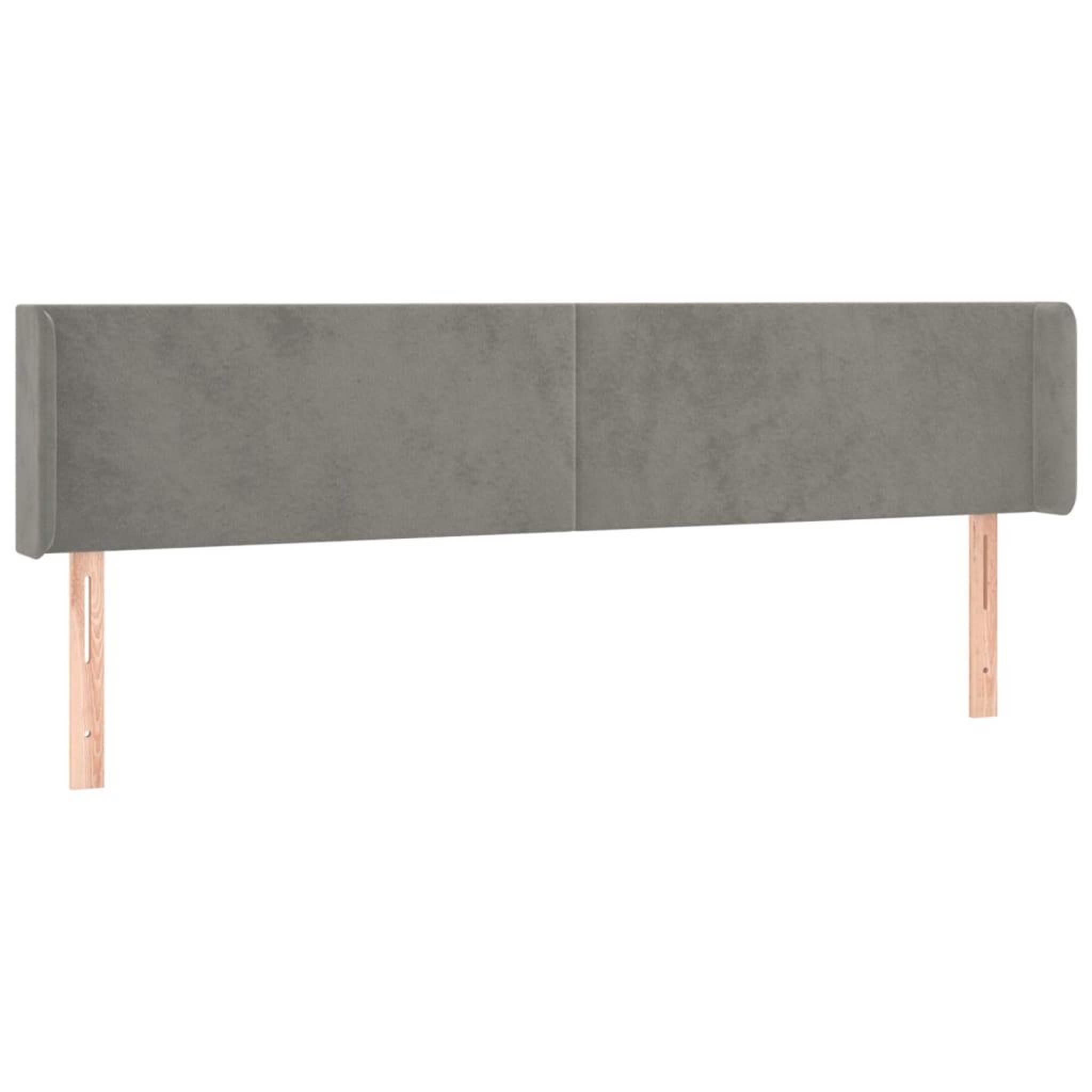 Voir la diapositive 3 : VIDAXL Tete de lit a LED Gris clair 163x16x78/88 cm Velours