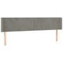 Voir la diapositive 3 : VIDAXL Tete de lit a LED Gris clair 163x16x78/88 cm Velours