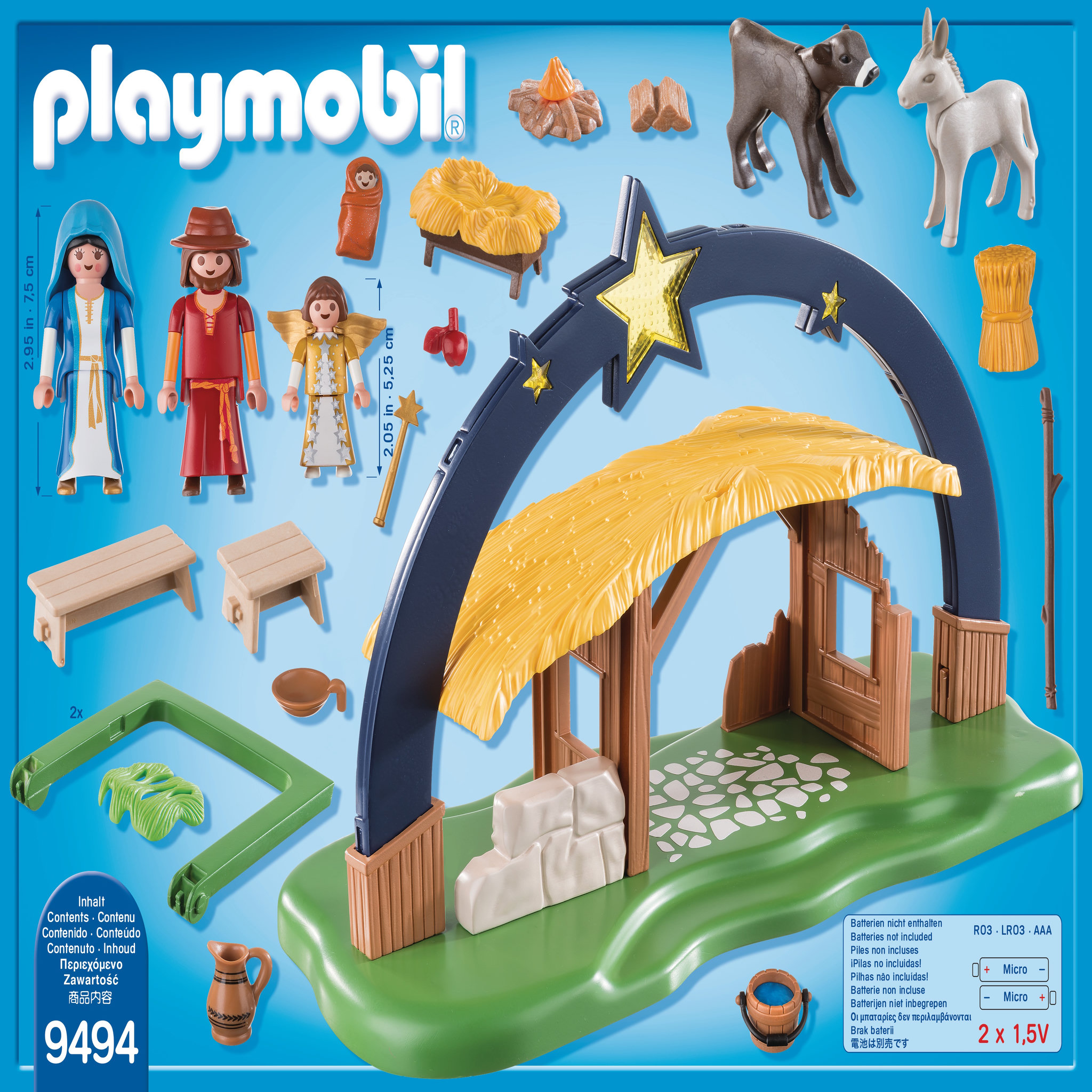 Voir la diapositive 2 : PLAYMOBIL 9494 - Christmas - Crèche avec illumination