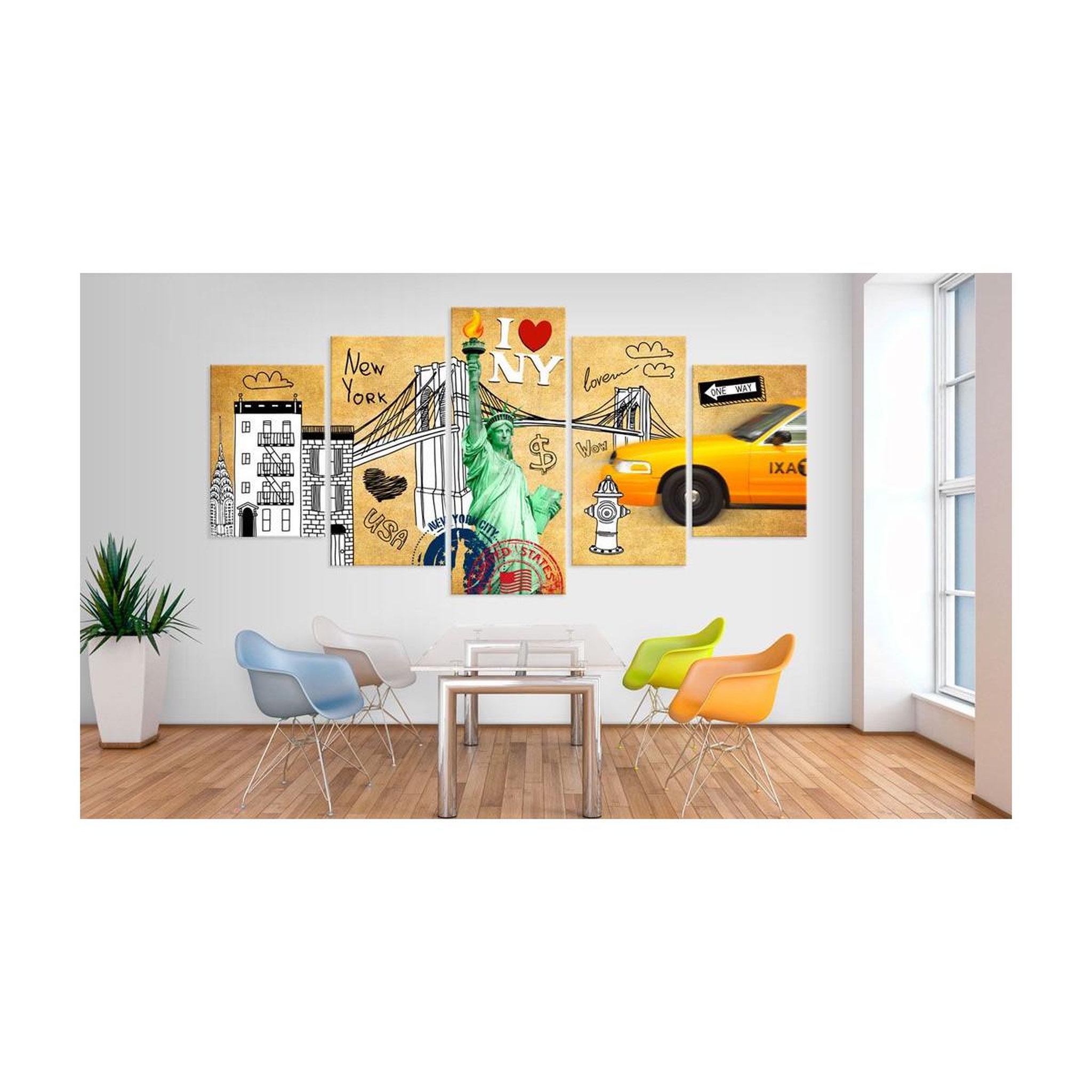 Voir la diapositive 2 : Paris Prix Tableau imprimé  i love new jork city