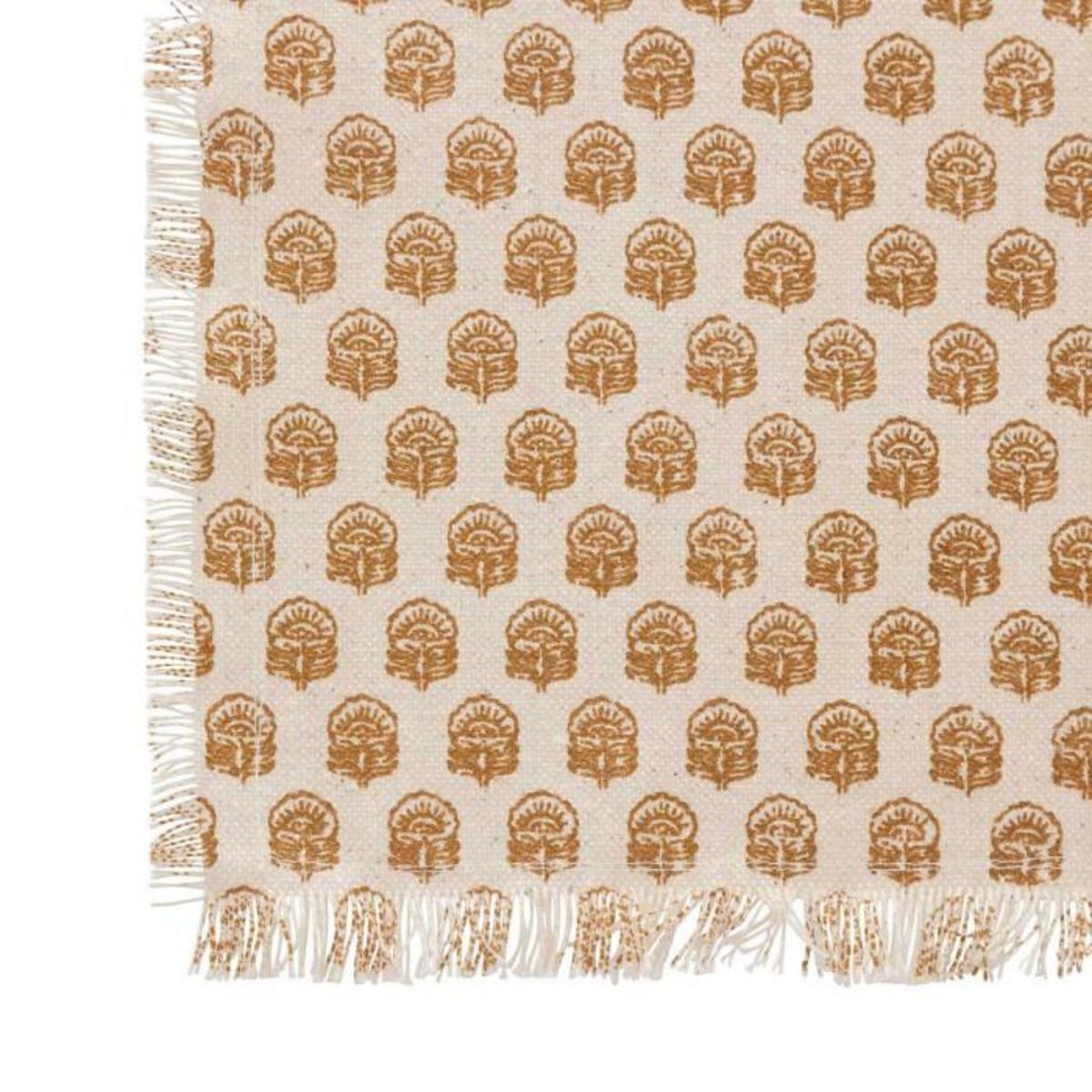 ATMOSPHERA Lot de 2 Serviettes de Table Imprimé  Maha  40x40cm Beige