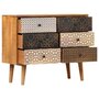 Voir la diapositive 3 : VIDAXL Buffet avec motif imprime 90x30x70 cm Bois de manguier massif