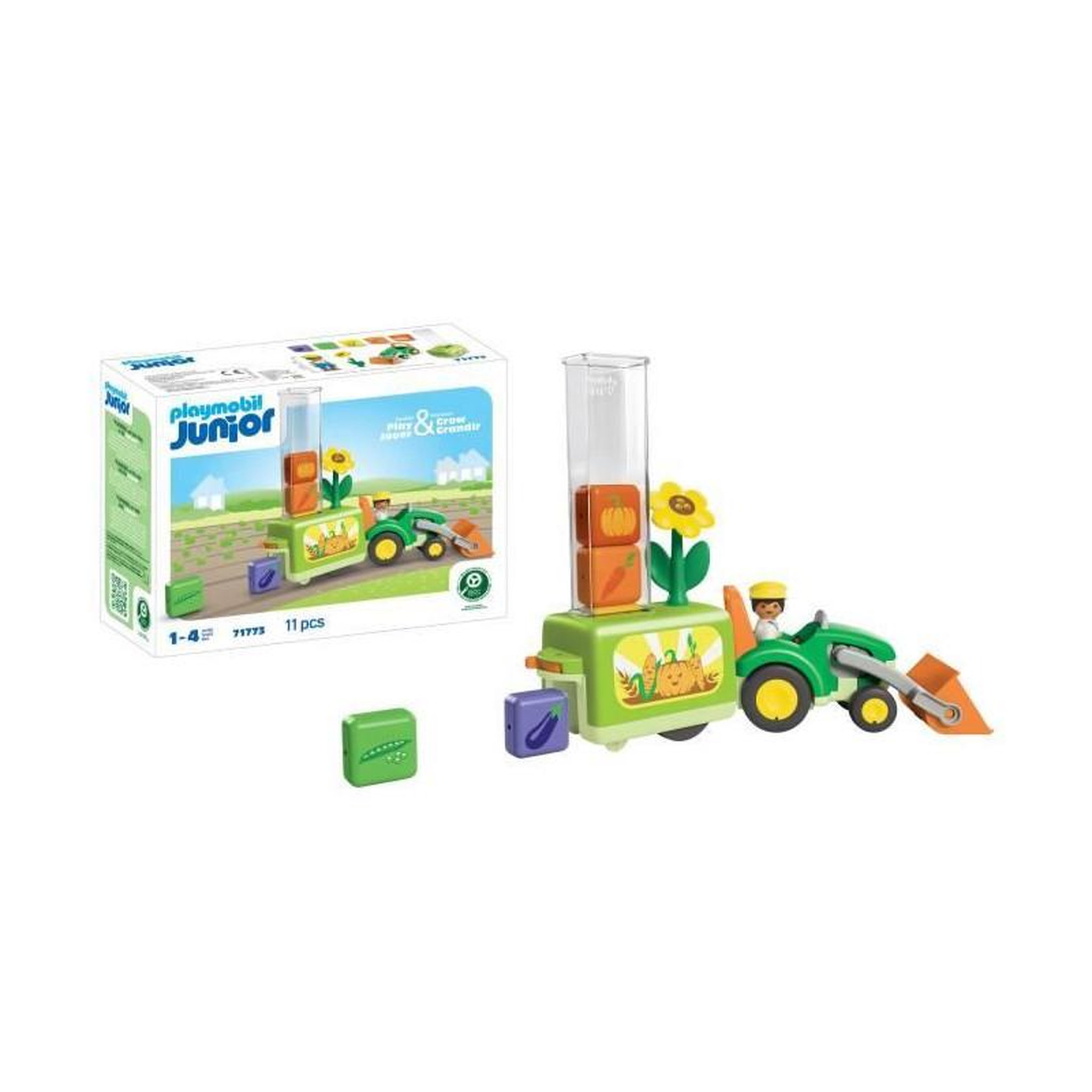 Voir la diapositive 3 : PLAYMOBIL Playmobil 71773 Tracteur avec planteuse, Playmobil junior, 11 pieces, Des 12 mois