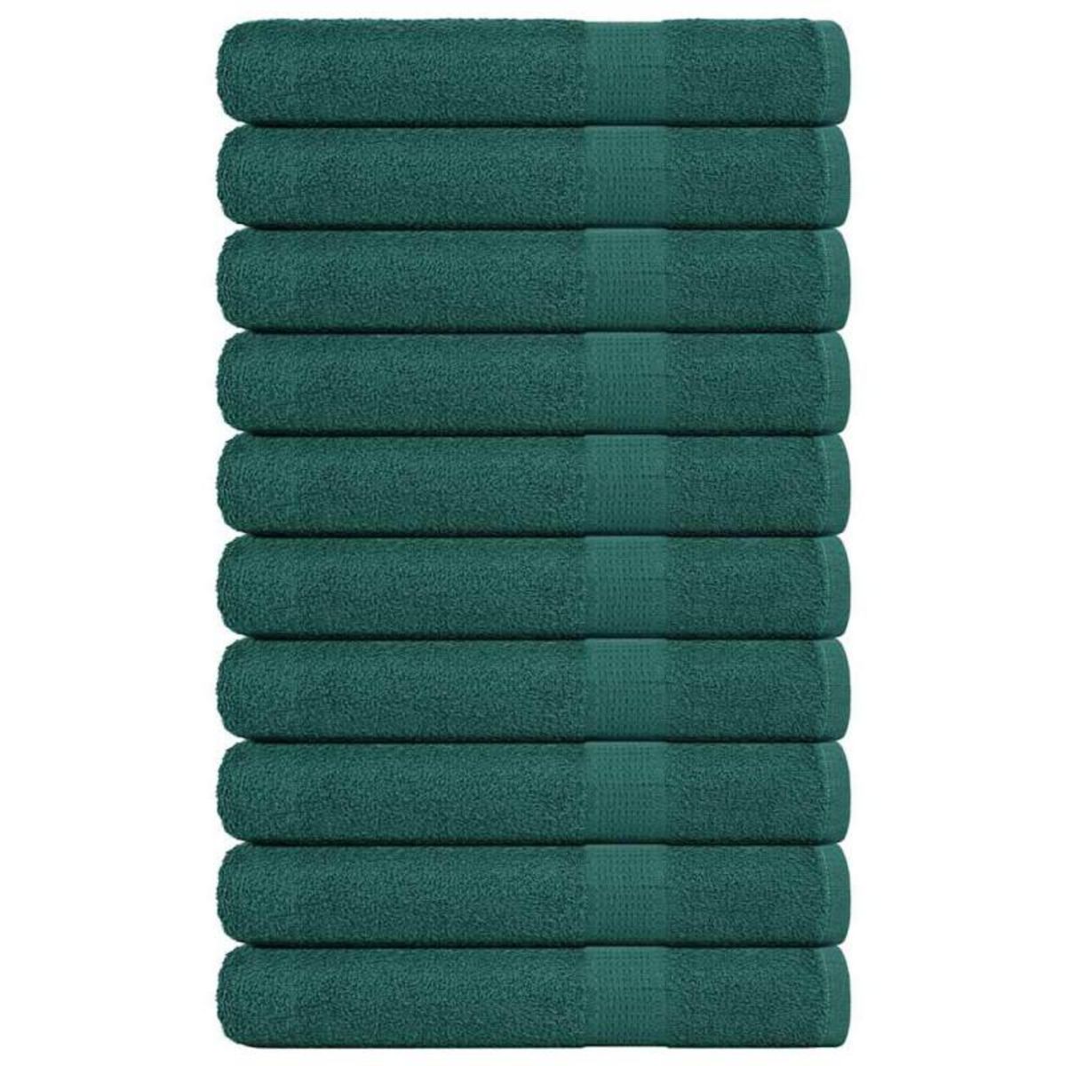 VIDAXL Serviettes de sauna 10 pcs vert 80x200 cm 360 g m² 100% coton