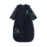 Petit Béguin Gigoteuse d'hiver en velours avec manches amovibles Jungle Friends. Coloris disponibles : Bleu