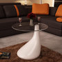 Voir la diapositive 1 : VIDAXL Table basse avec dessus de table en verre rond Blanc brillant