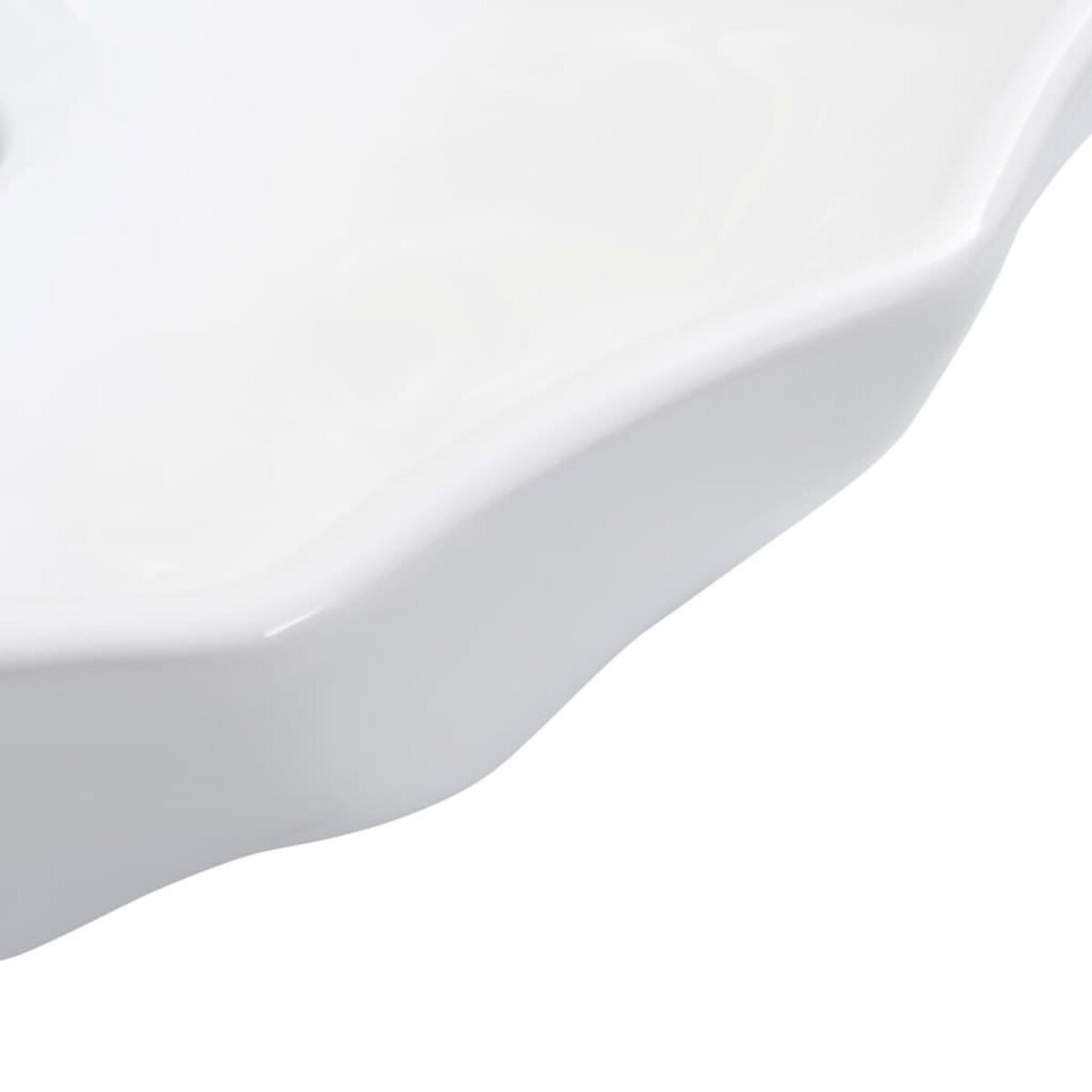 VIDAXL Lavabo 46x17 cm Ceramique Blanc