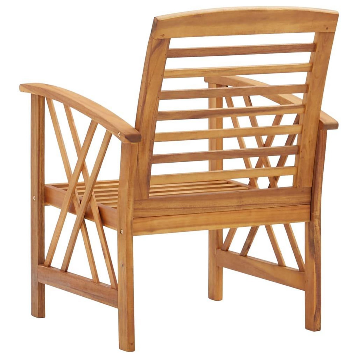VIDAXL Chaises de jardin lot de 2 Bois d'acacia massif