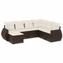 Voir la diapositive 2 : VIDAXL Salon de jardin avec coussins 7 pcs marron resine tressee