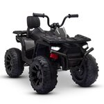 PLAY4FUN Quad électrique 2x 40W pour enfant - avec 4 suspensions, Marche AV/AR et Système audio. Coloris disponibles : Blanc