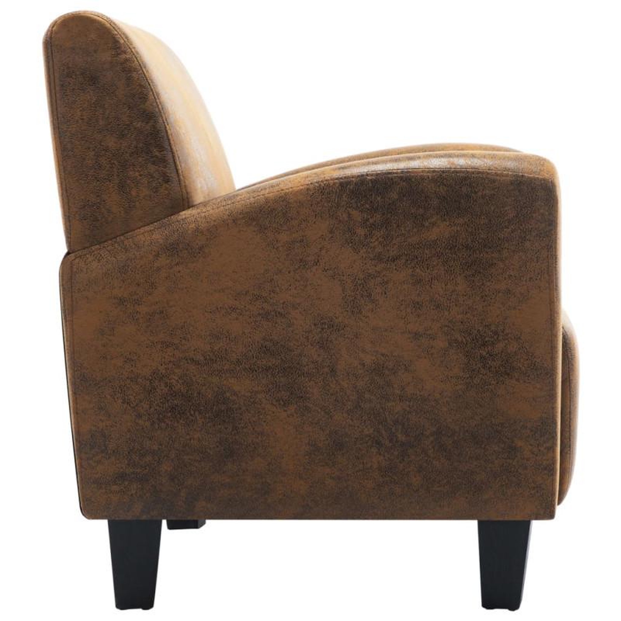 Voir la diapositive 4 : VIDAXL Fauteuil marron similicuir daim