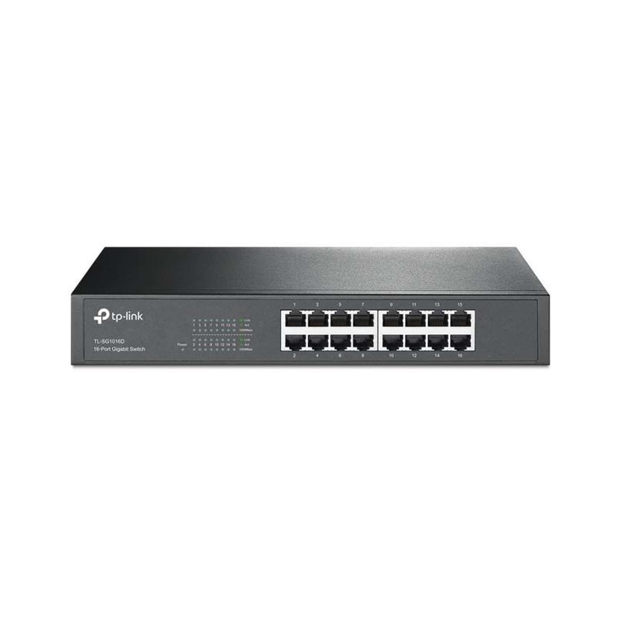 TP-LINK Commutateur réseau Armoire TP LINK TL SG1016D 16P Gigabit Noir