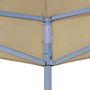 Voir la diapositive 4 : VIDAXL Toit de tente de reception 2x2 m Beige 270 g/m^2