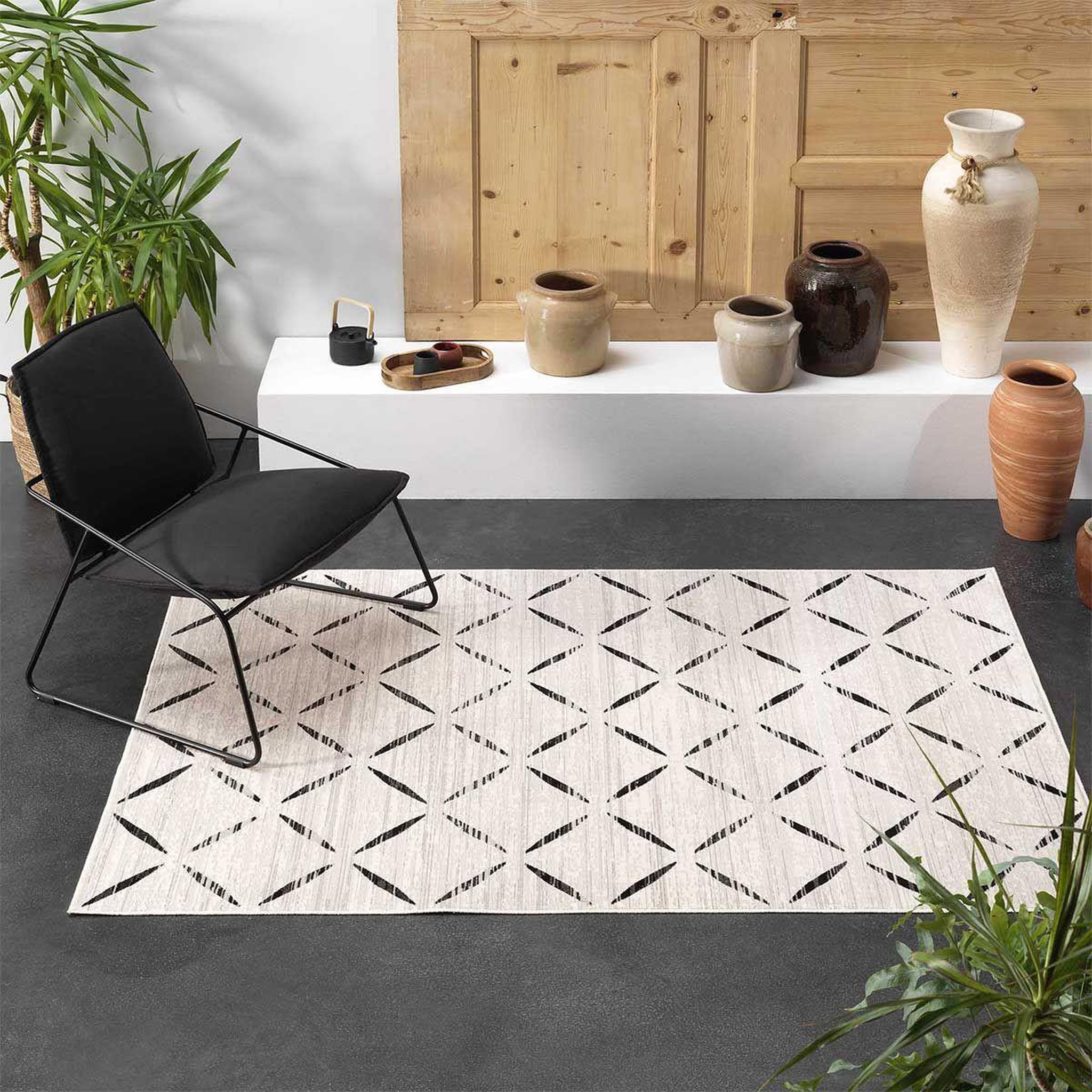 Voir la diapositive 3 : Douceur d'Intérieur Tapis déco tissé  modesto  140x200cm naturel