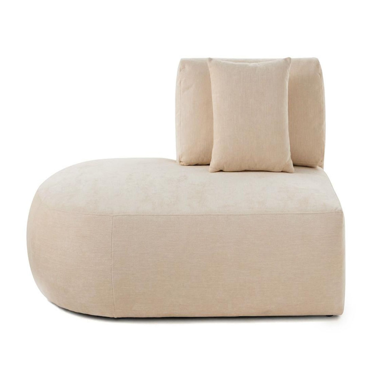 LISA DESIGN Santorini - module d'assise gauche - en tissu texturé