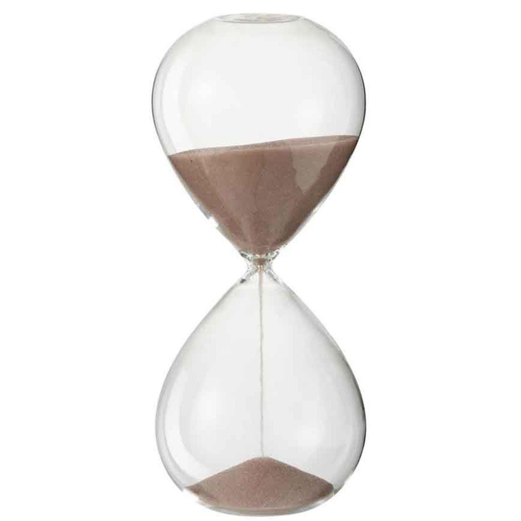 J-LINE Sablier déco  verre  23cm rose