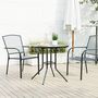 Voir la diapositive 3 : VIDAXL Table de patio ronde anthracite acier enduit de poudre