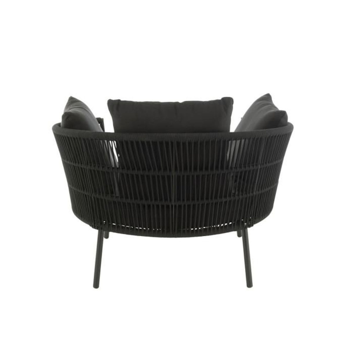 Paris Prix Fauteuil de Jardin  Poa  118cm Noir