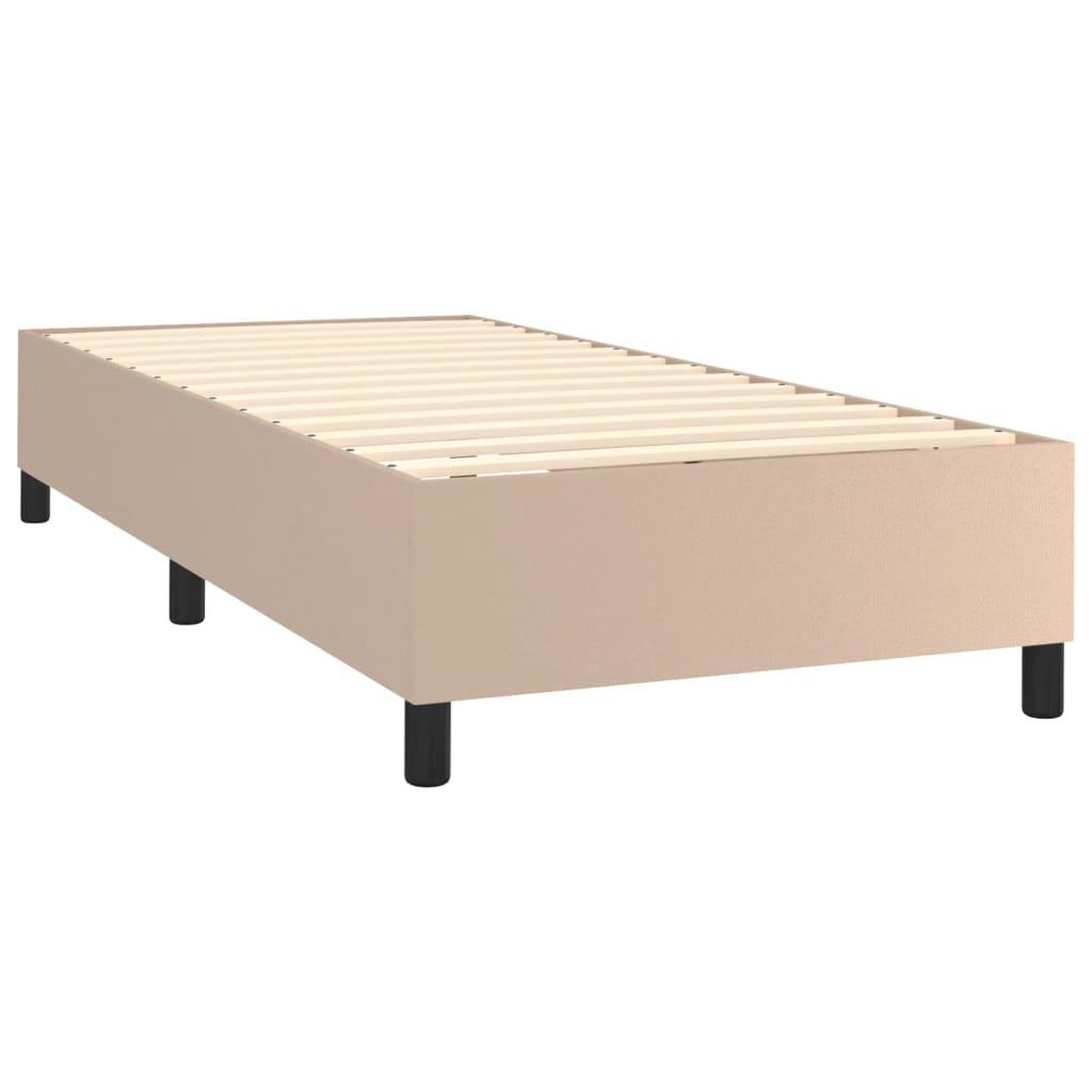 Voir la diapositive 4 : VIDAXL Cadre de lit sans matelas cappuccino 100x200 cm similicuir