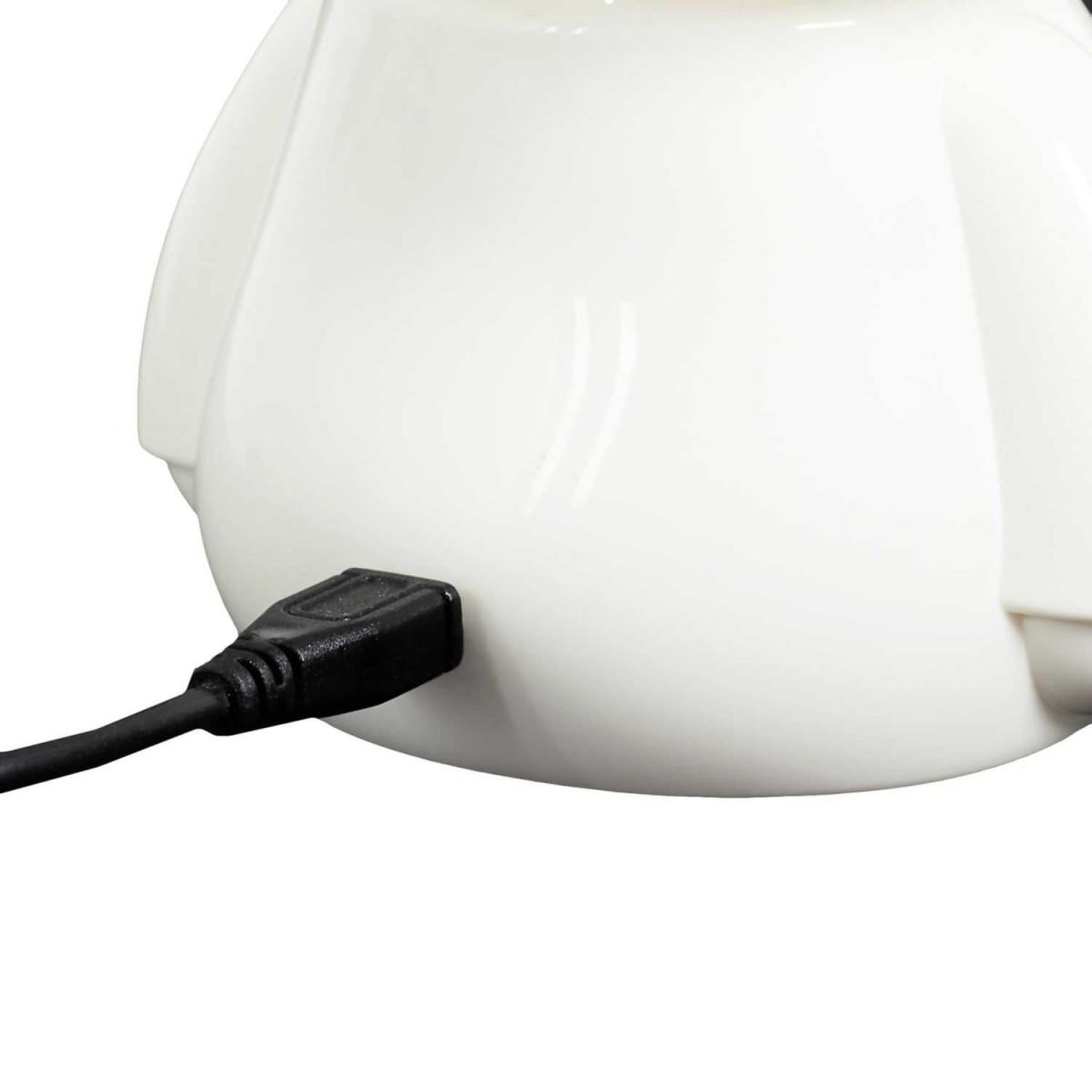 Voir la diapositive 3 : HOME DECO KIDS Veilleuse Enfant à LED  Chat  17cm Blanc