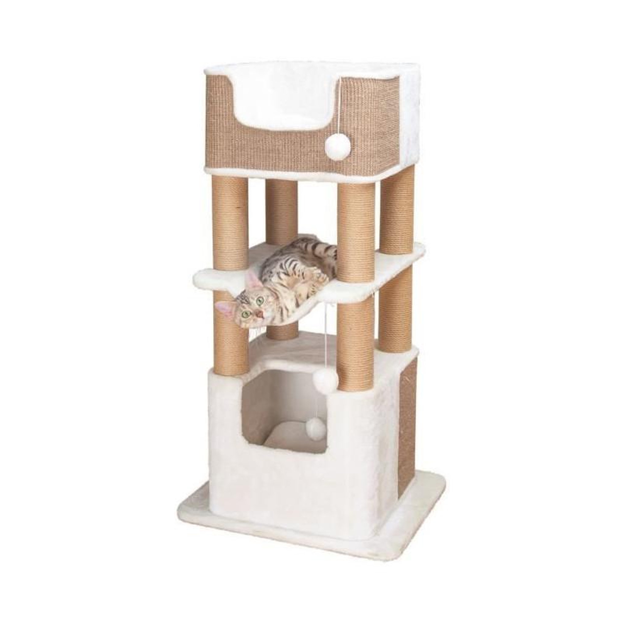 Voir la diapositive 2 : Trixie TRIXIE Griffoir pour chats Lucano XXL Blanc et taupe