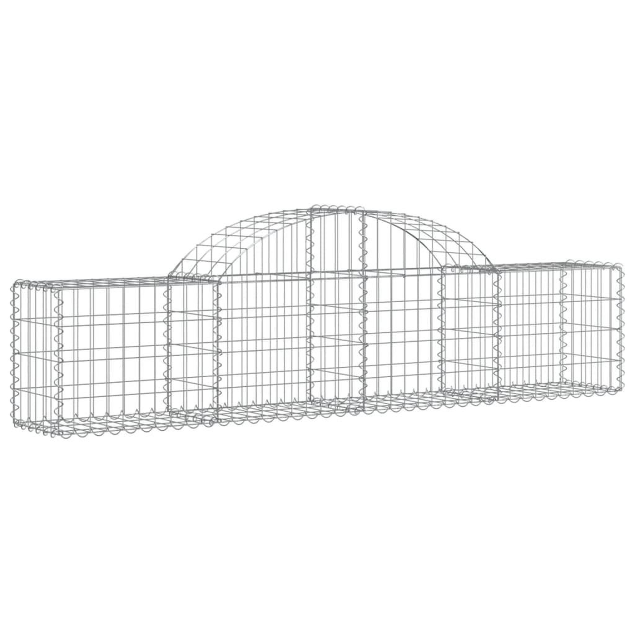 Voir la diapositive 3 : VIDAXL Paniers a gabions arques 18 pcs 200x30x40/60 cm Fer galvanise