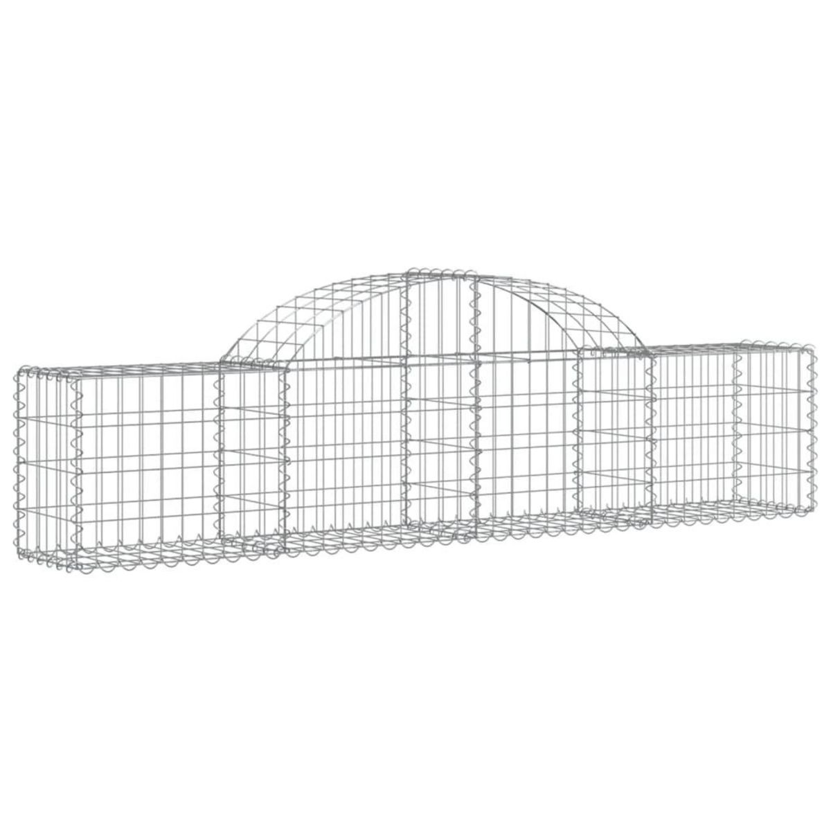 VIDAXL Paniers a gabions arques 18 pcs 200x30x40/60 cm Fer galvanise