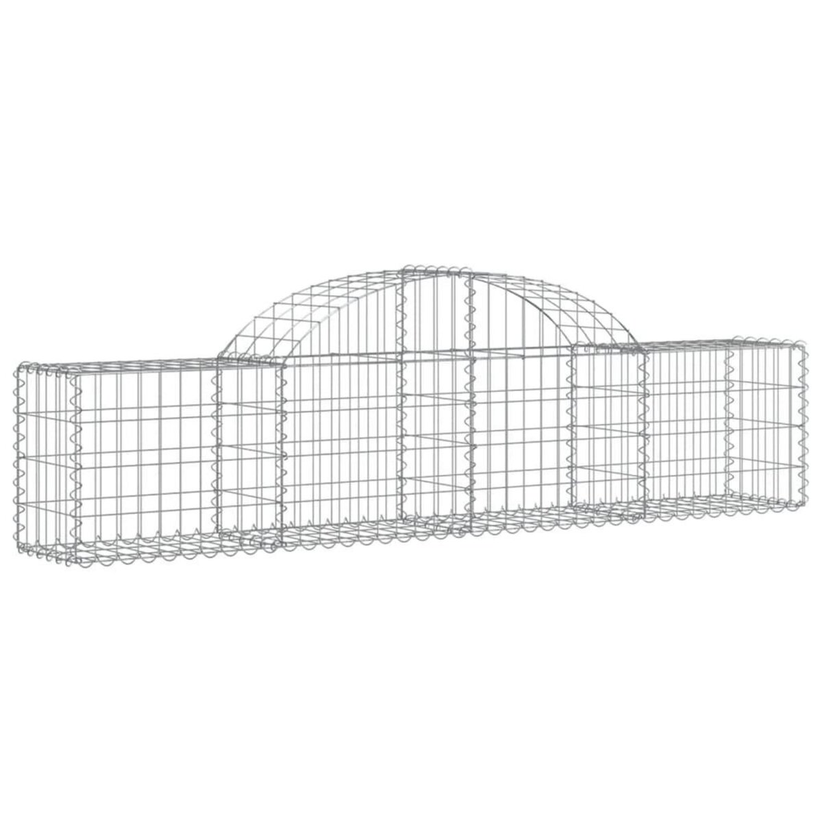 VIDAXL Paniers a gabions arques 18 pcs 200x30x40/60 cm Fer galvanise