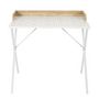 Voir la diapositive 2 : Paris Prix Bureau Design Effet  Terrazzo  84cm Blanc & Naturel