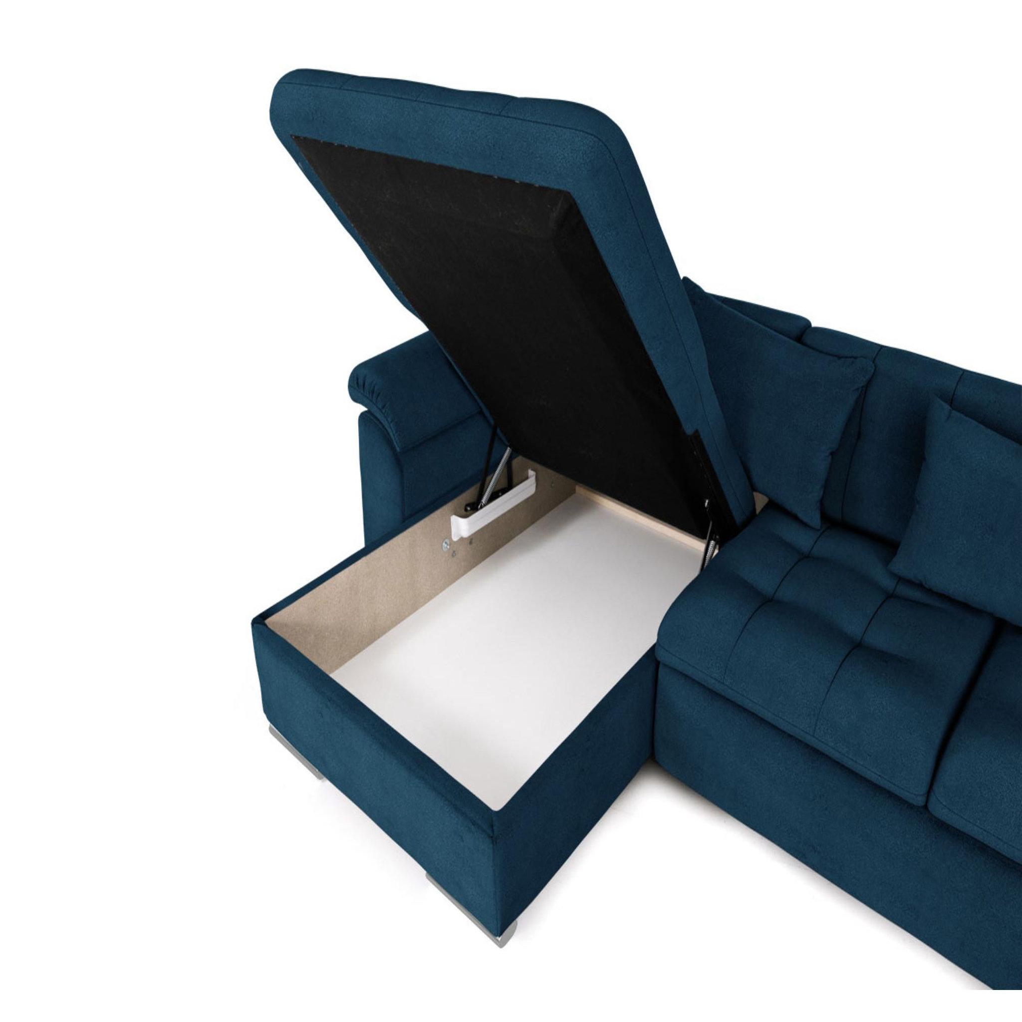 Voir la diapositive 4 : BEST MOBILIER Chuck - canapé panoramique xxl - convertible avec coffre - 7 places - droit