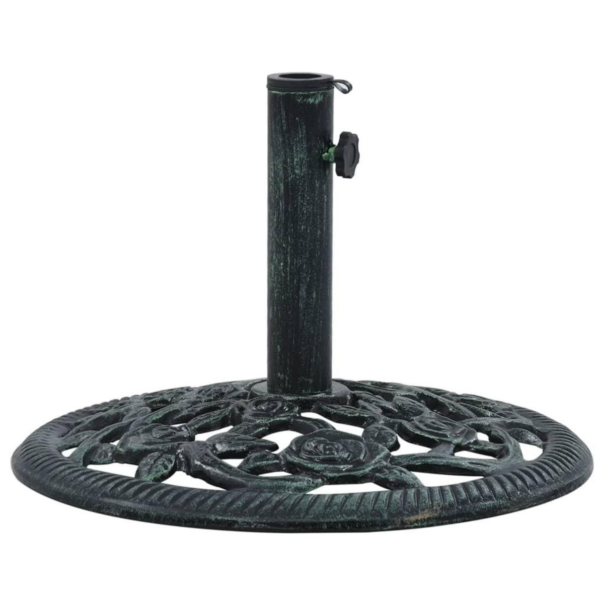 VIDAXL Socle de parasol Vert 9 kg 40 cm Fonte