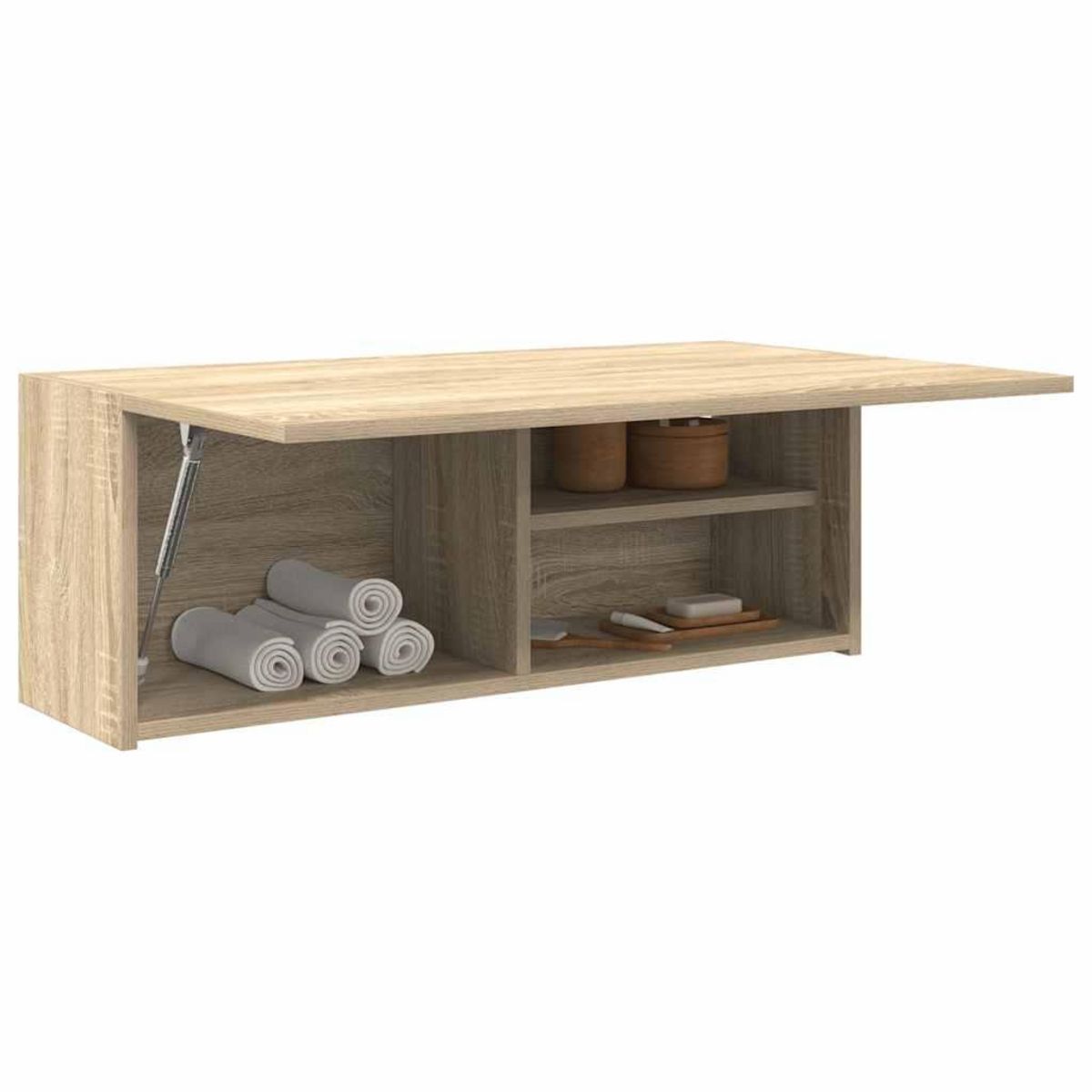 VIDAXL Armoire murale de bain chene sonoma 80x25x30 cm bois ingenierie