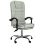 Voir la diapositive 2 : VIDAXL Fauteuil de massage inclinable de bureau Gris clair Velours
