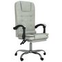 Voir la diapositive 2 : VIDAXL Fauteuil de massage inclinable de bureau Gris clair Velours