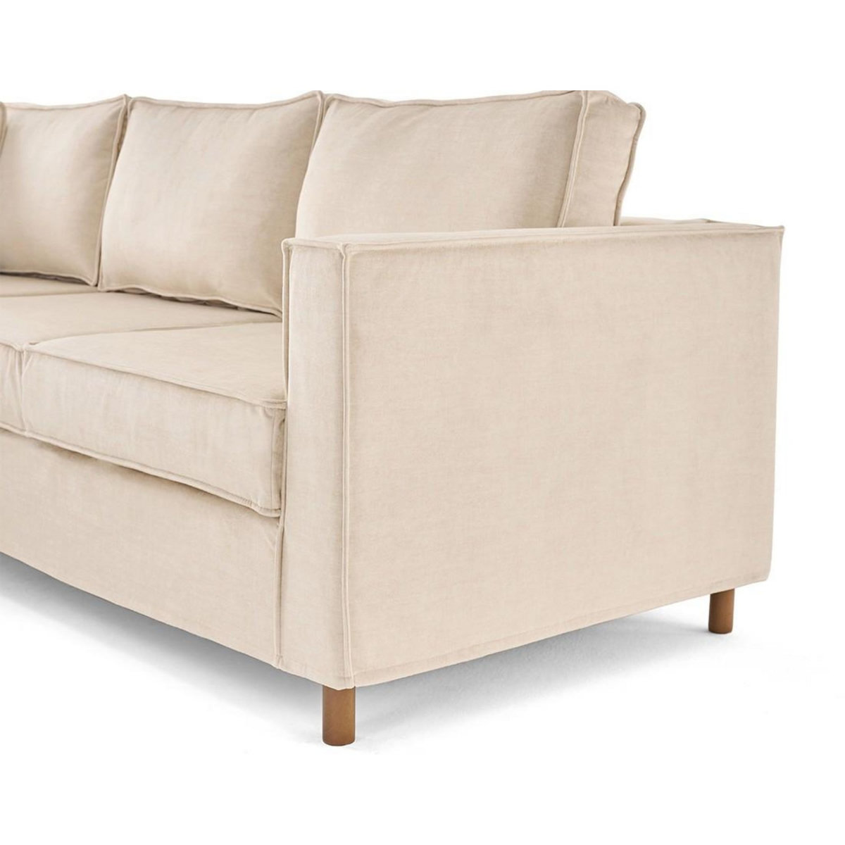 LISA DESIGN Jake - canapé déhoussable d'angle gauche 5 places en velours