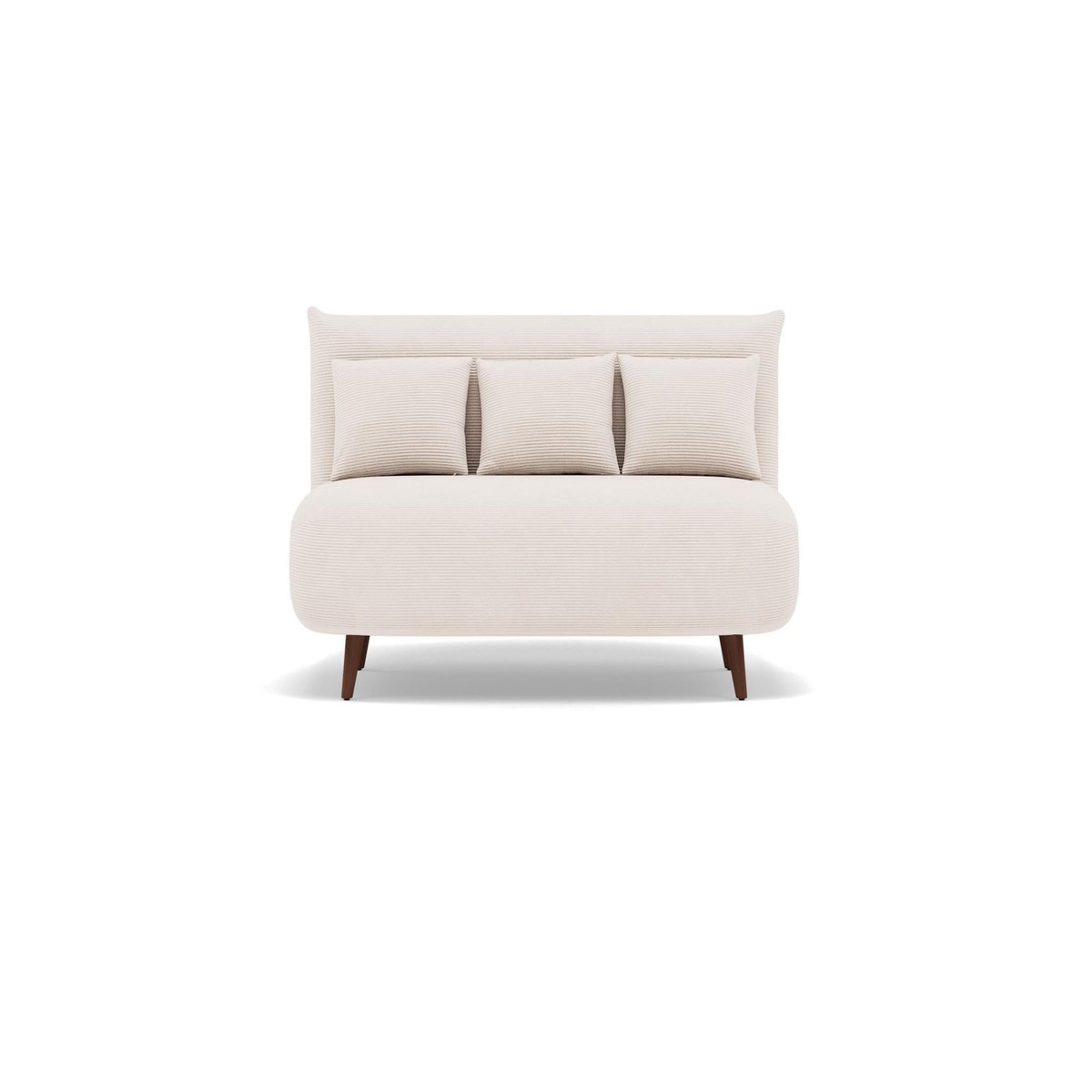 BEST MOBILIER Lumi - banquette convertible clic-clac 2 places en velours côtelé