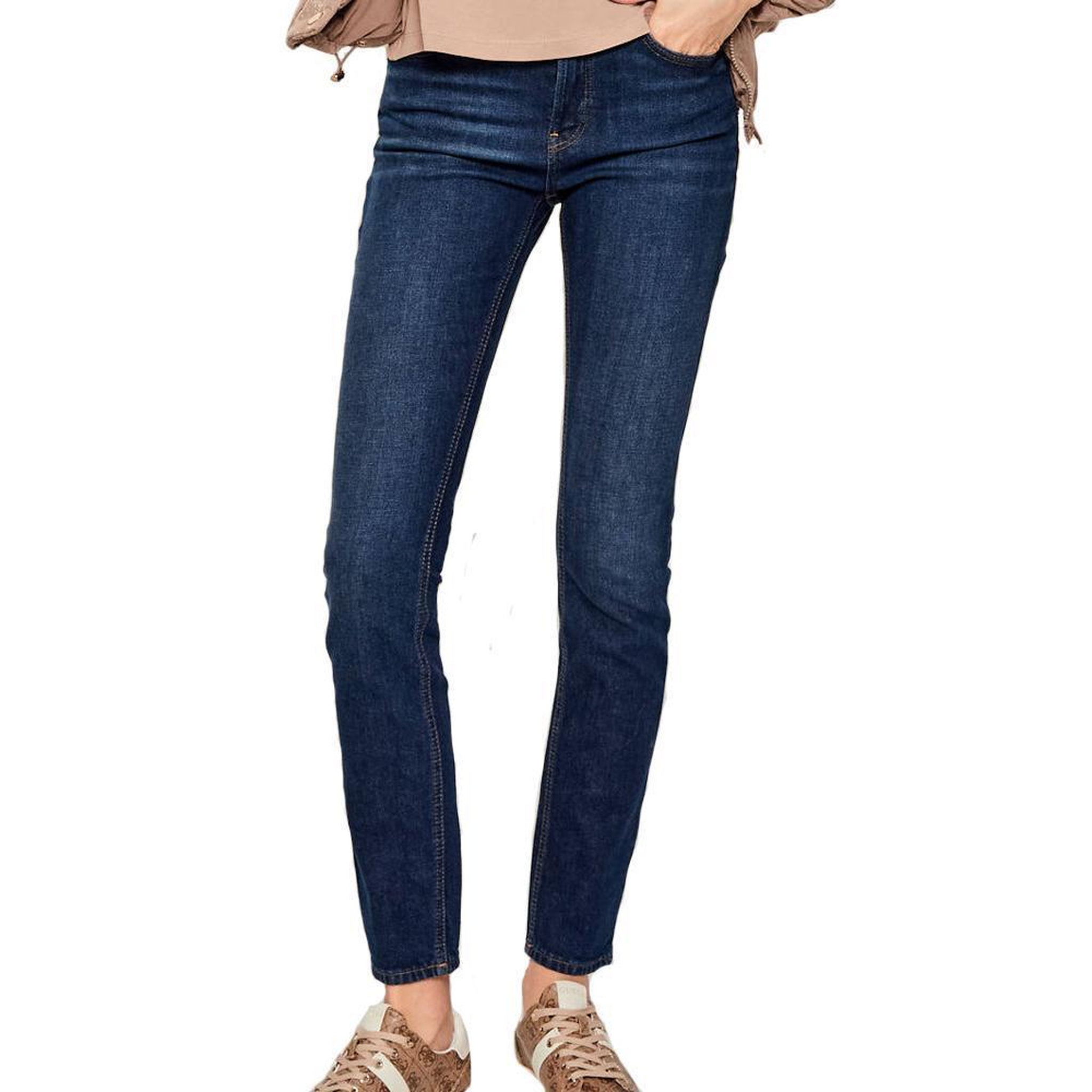 CALVIN KLEIN JEANS Jean Slim Bleu Femme Calvin Klein Jeans Mid Rise. Coloris disponibles : Bleu